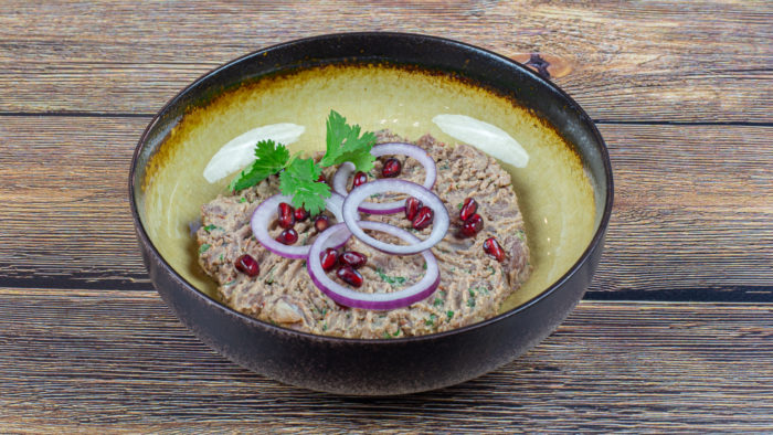 Красное лобио с орехами
