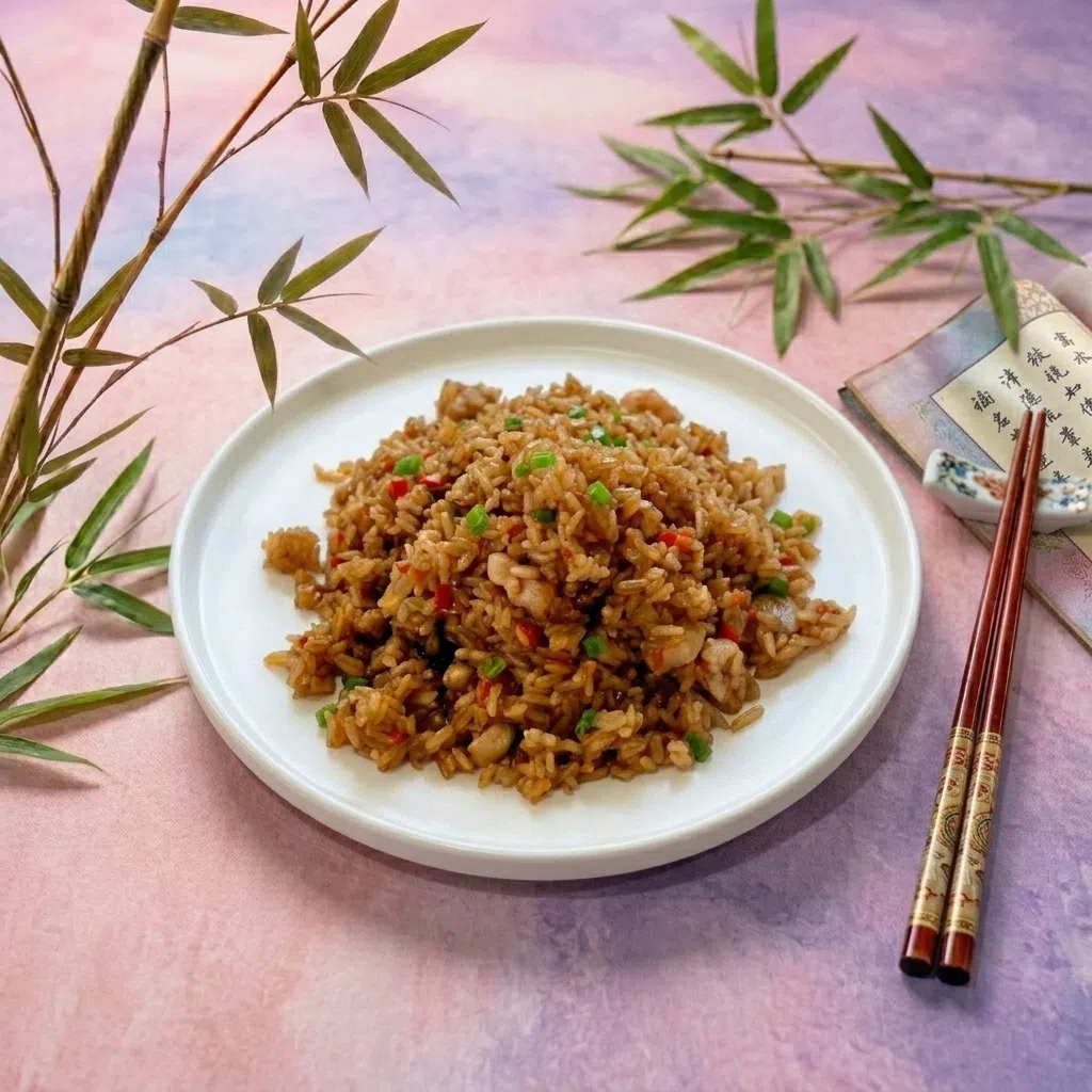 Жареный рис с мясом