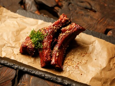 Карамелизированные свиные ребра