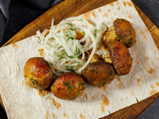 Грибы на мангале