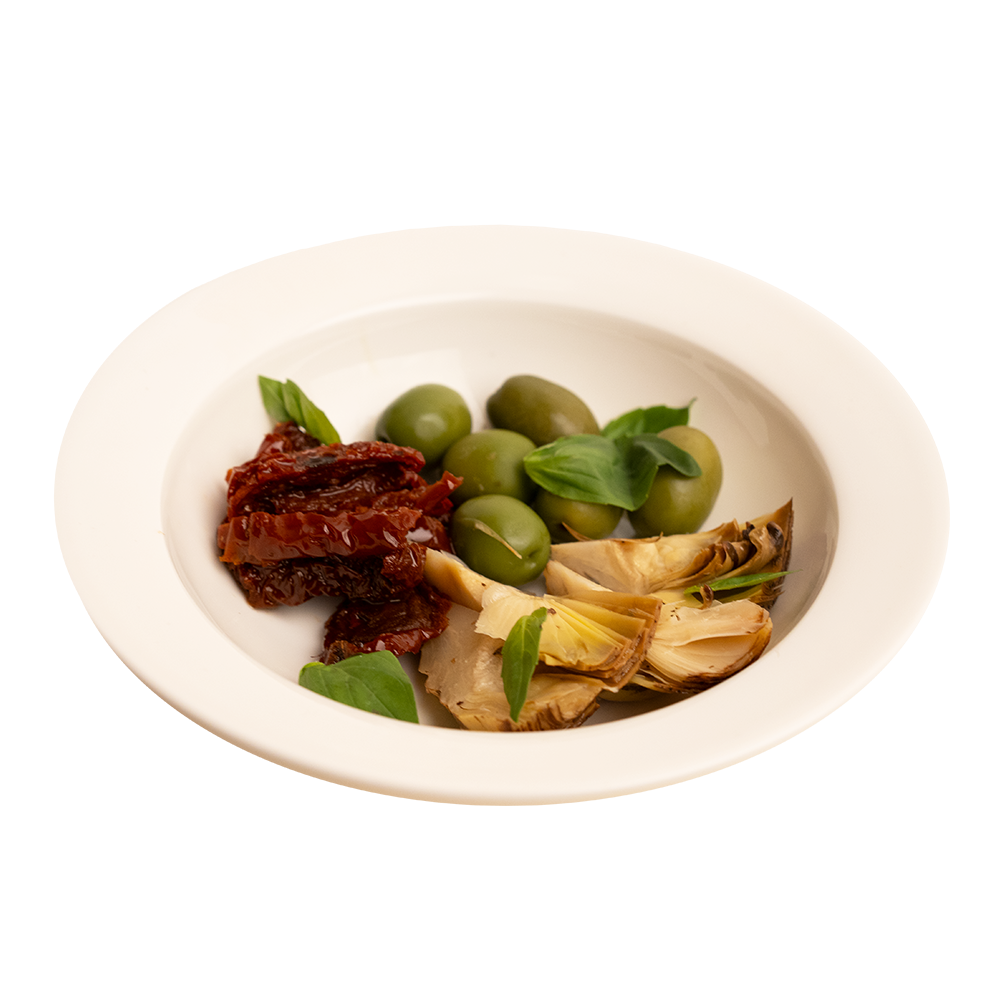 Оливки, вяленые томаты, артишоки