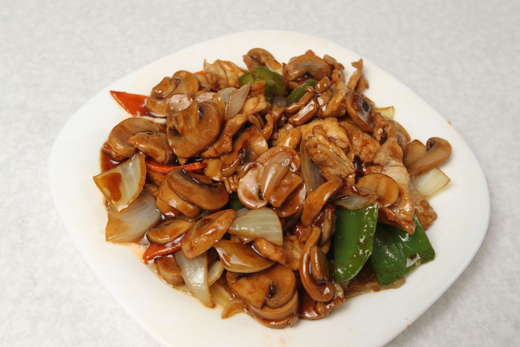Мясо с шампиньонами
