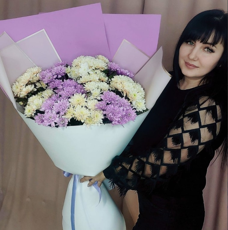 Букет из хризантемы