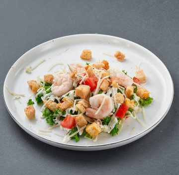 Салат Цезарь с креветкой