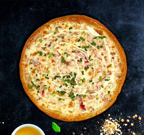 Пицца С КОПЧЁНОЙ КУРОЧКОЙ 22 см