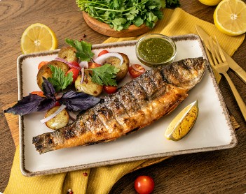 Сибас на мангале