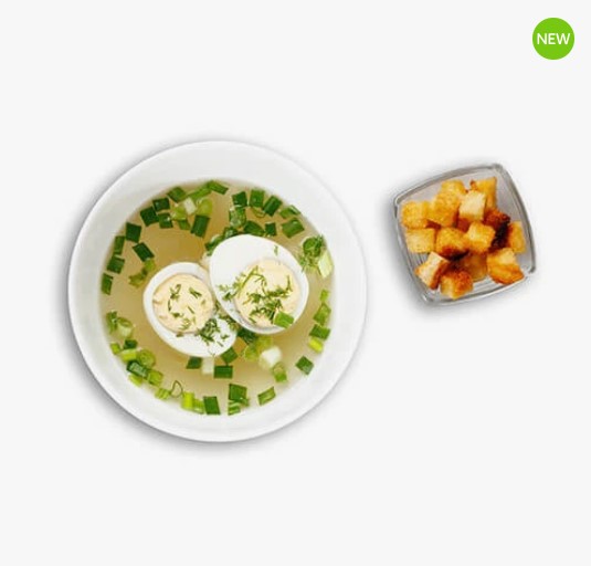Бульон куриный с сухариками