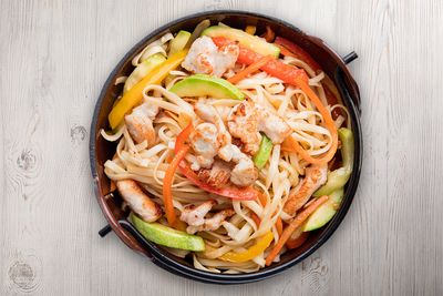 Wok пшеничная с курицей