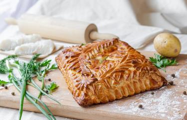 Пирог с треской и картошкой