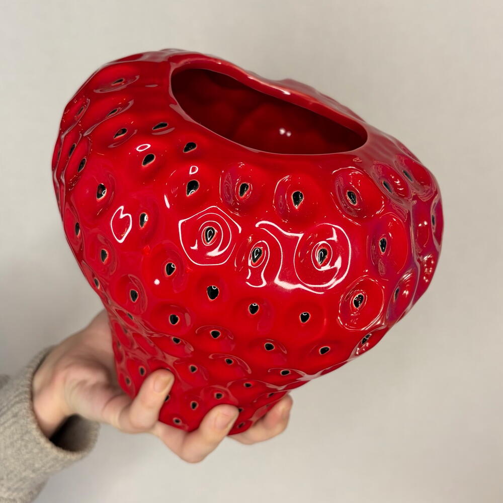 Ваза Клубничка красная