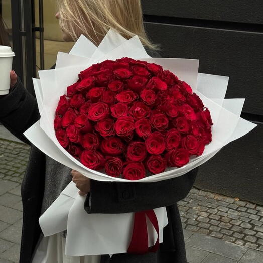51 Роза букет для стильной красотки