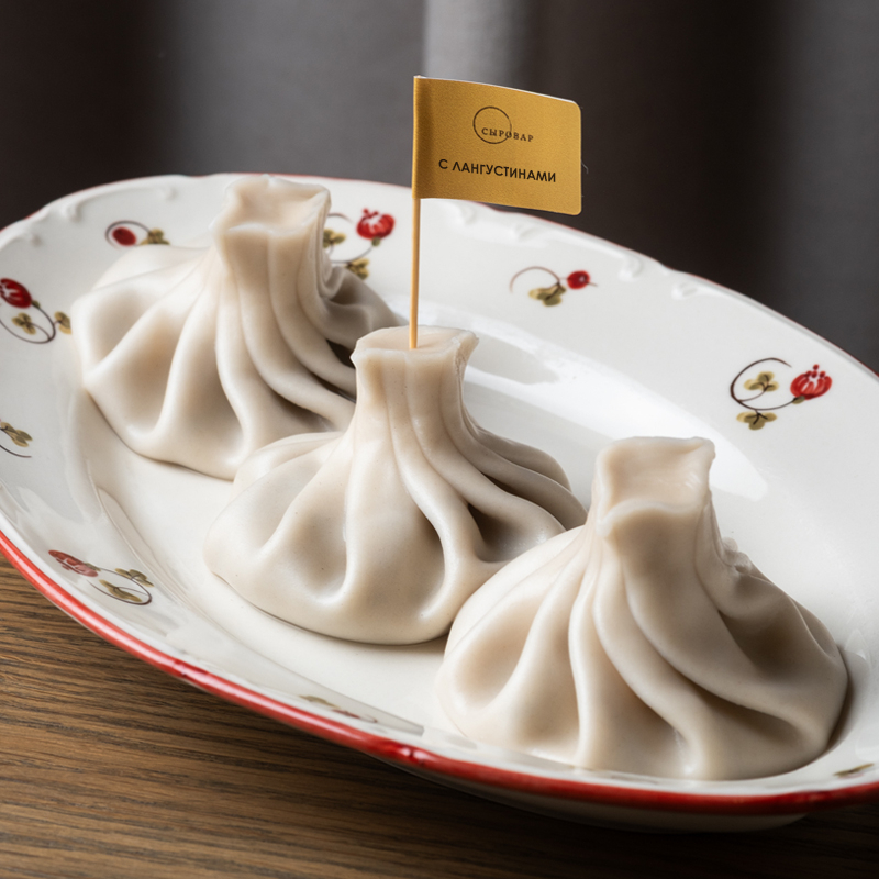 Хинкали с лангустинами 3 шт