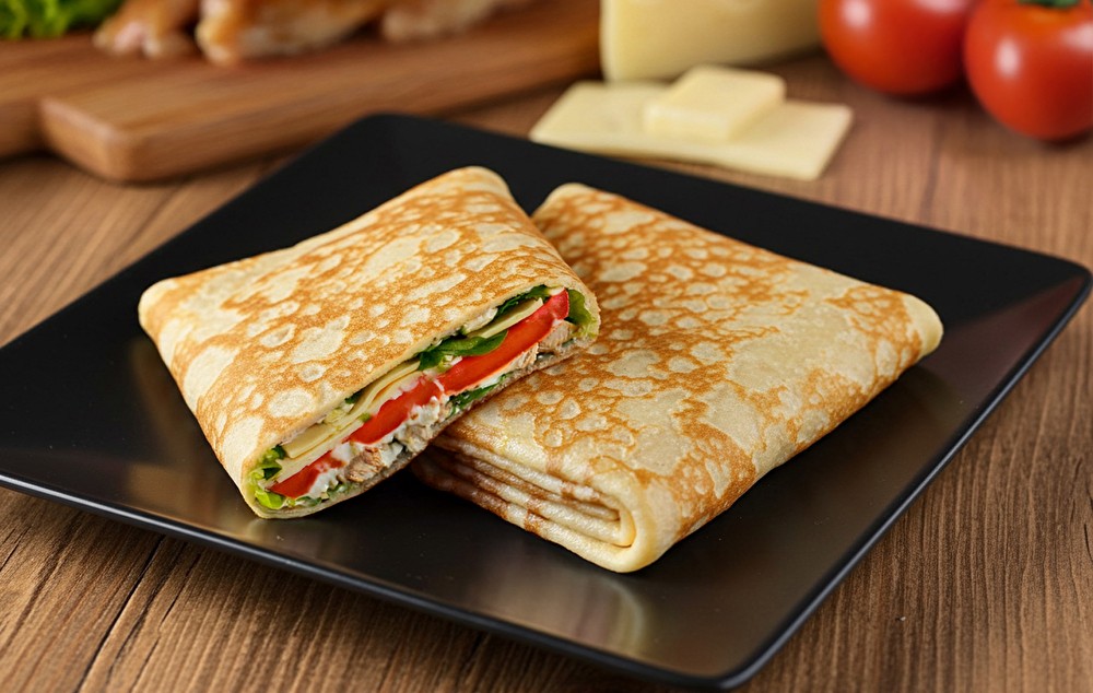 Блин "Цезарь с курочкой"