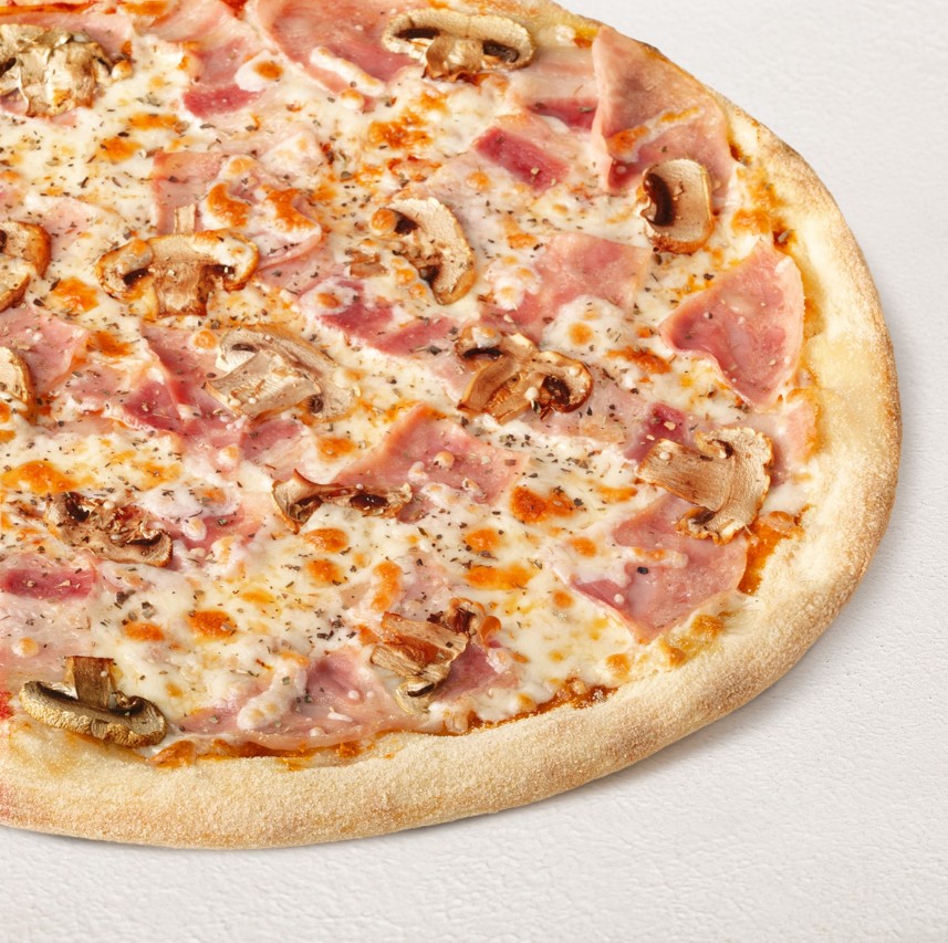 Мясная с грибами на тонком тесте 25 см