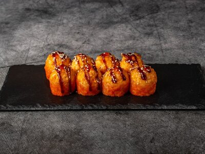 Запечённые роллы с курицей