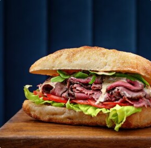 Чиабатта с ростбифом