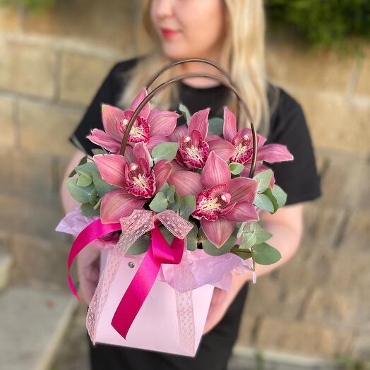 Сумочка с экзотическими орхидеями