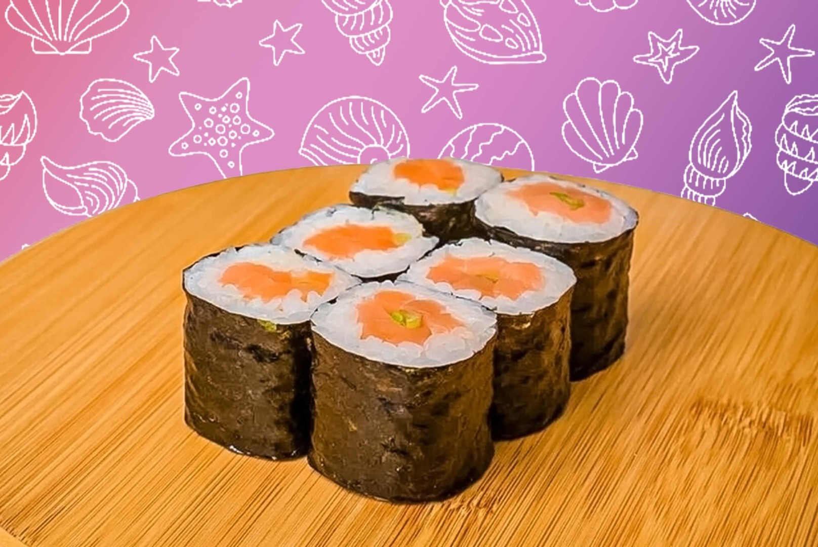 Ролл маки с копченым лососем