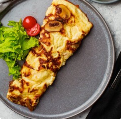 Омлет с сыром и грибами