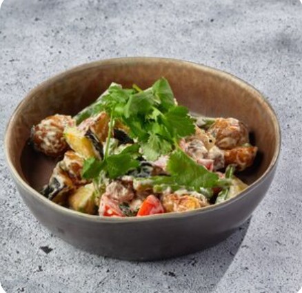 Салат с говядиной и баклажанами