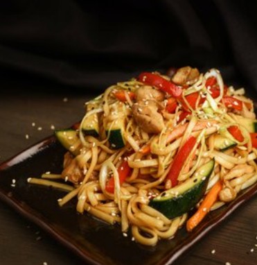 Удон с курицей