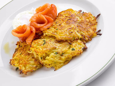 Драники картофельные с сёмгой