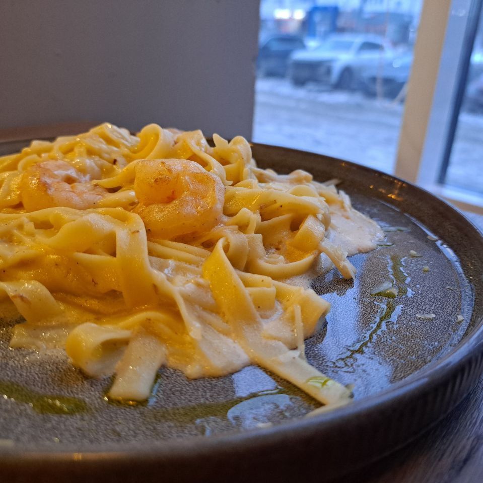 Паста с креветками