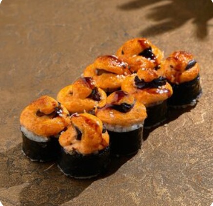 Ролл запеченный с грибами шиитаке