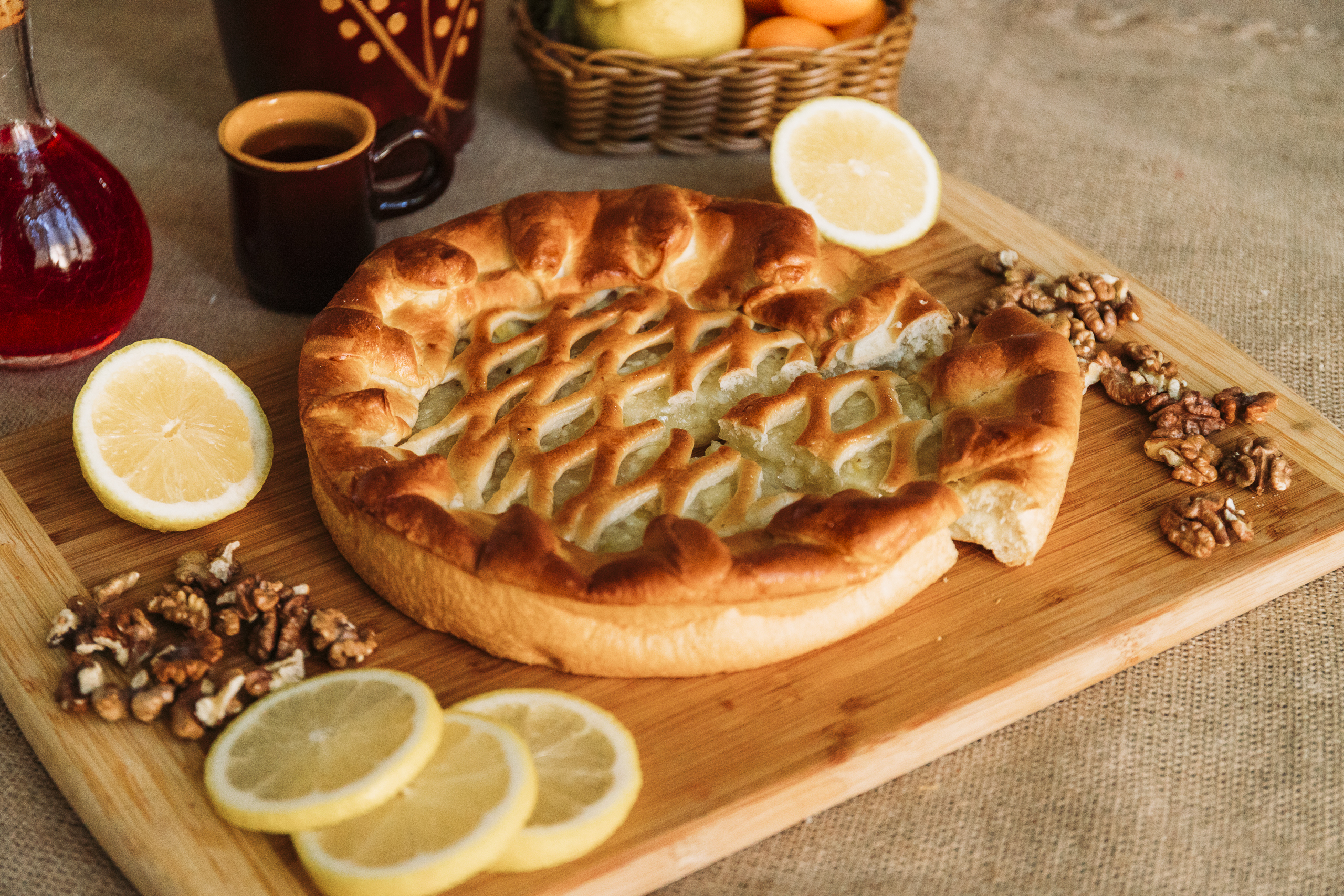 ПИРОГ С ЛИМОНОМ И ГРЕЦКИМ ОРЕХОМ