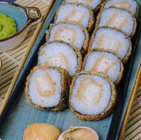 Горячий ролл с креветками