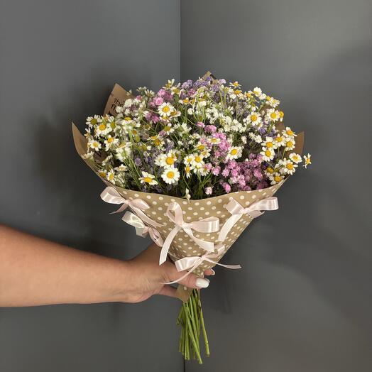 Гипсофила с ромашками