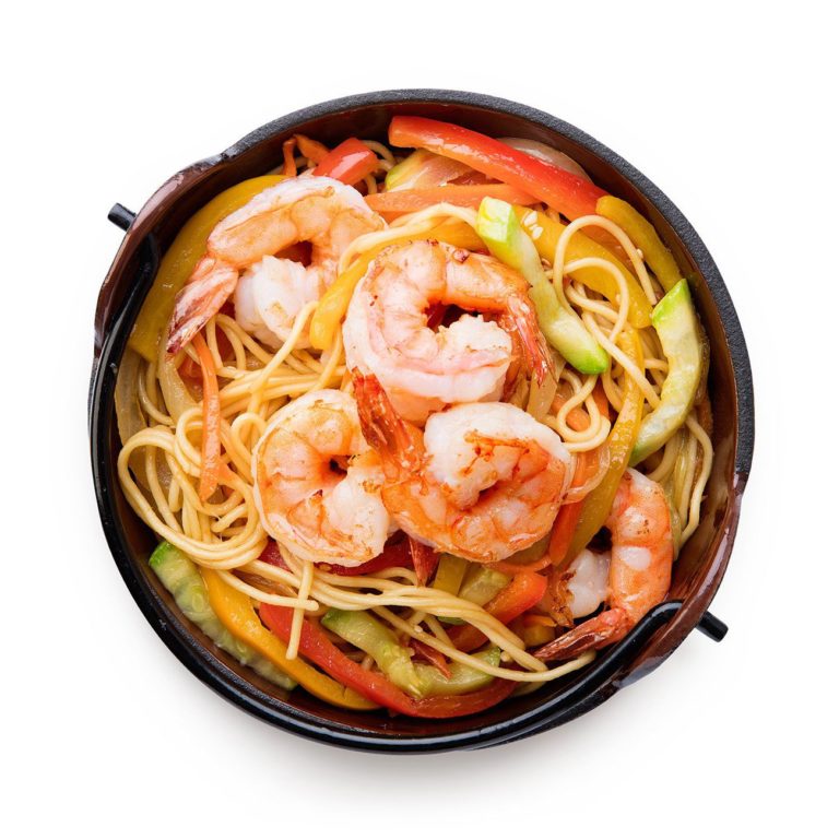 Лапша "WOK" с креветками