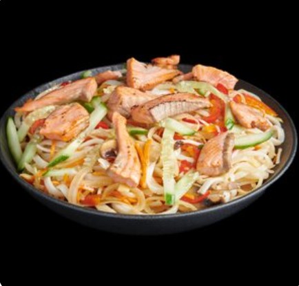 Wok лапша удон с лососем