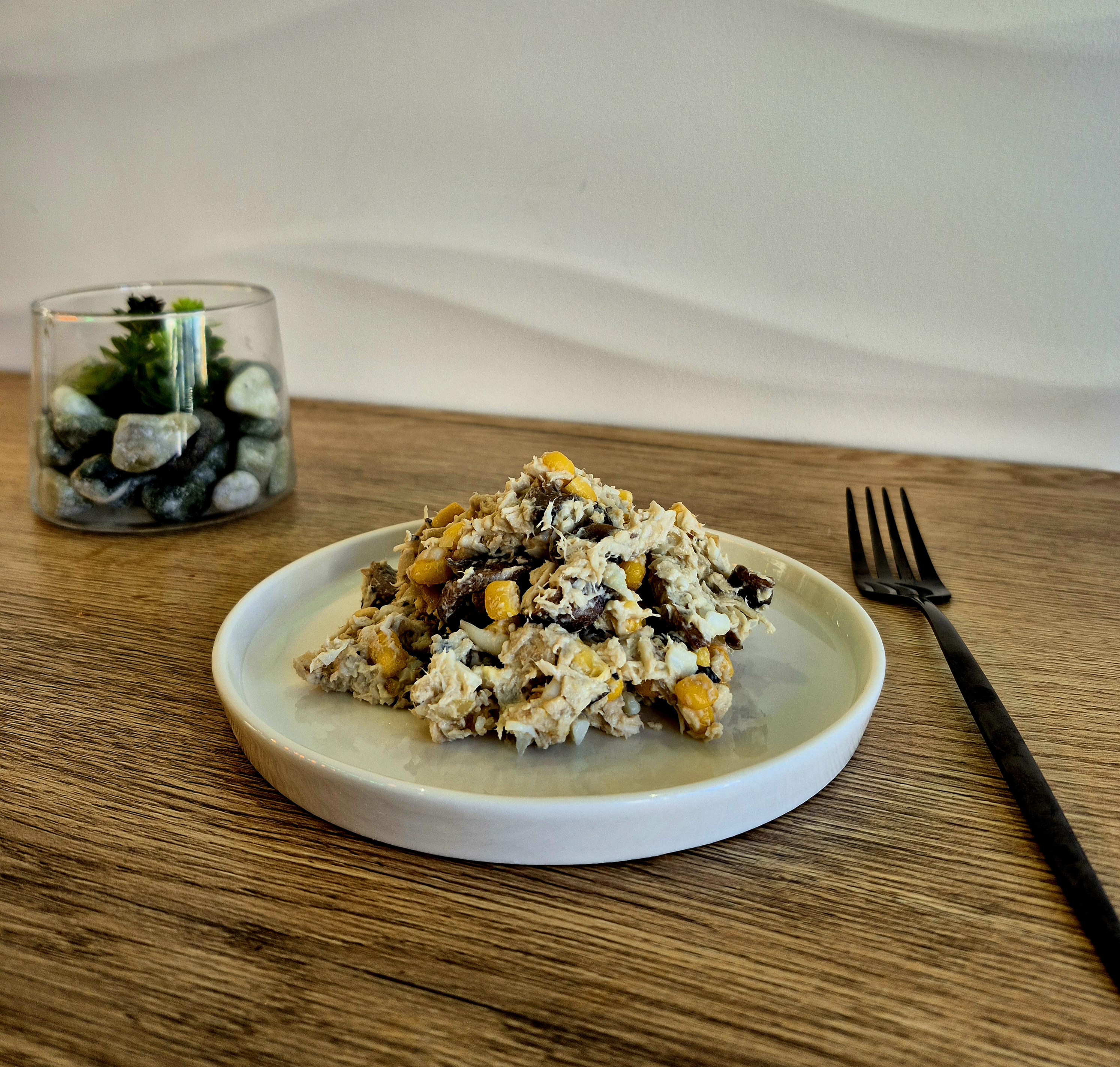 Салат Жареный с Курицей и Грибами