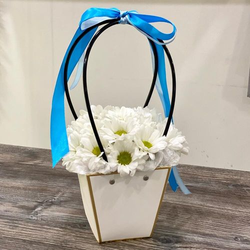 Букет ромашек в сумочке (к1845)