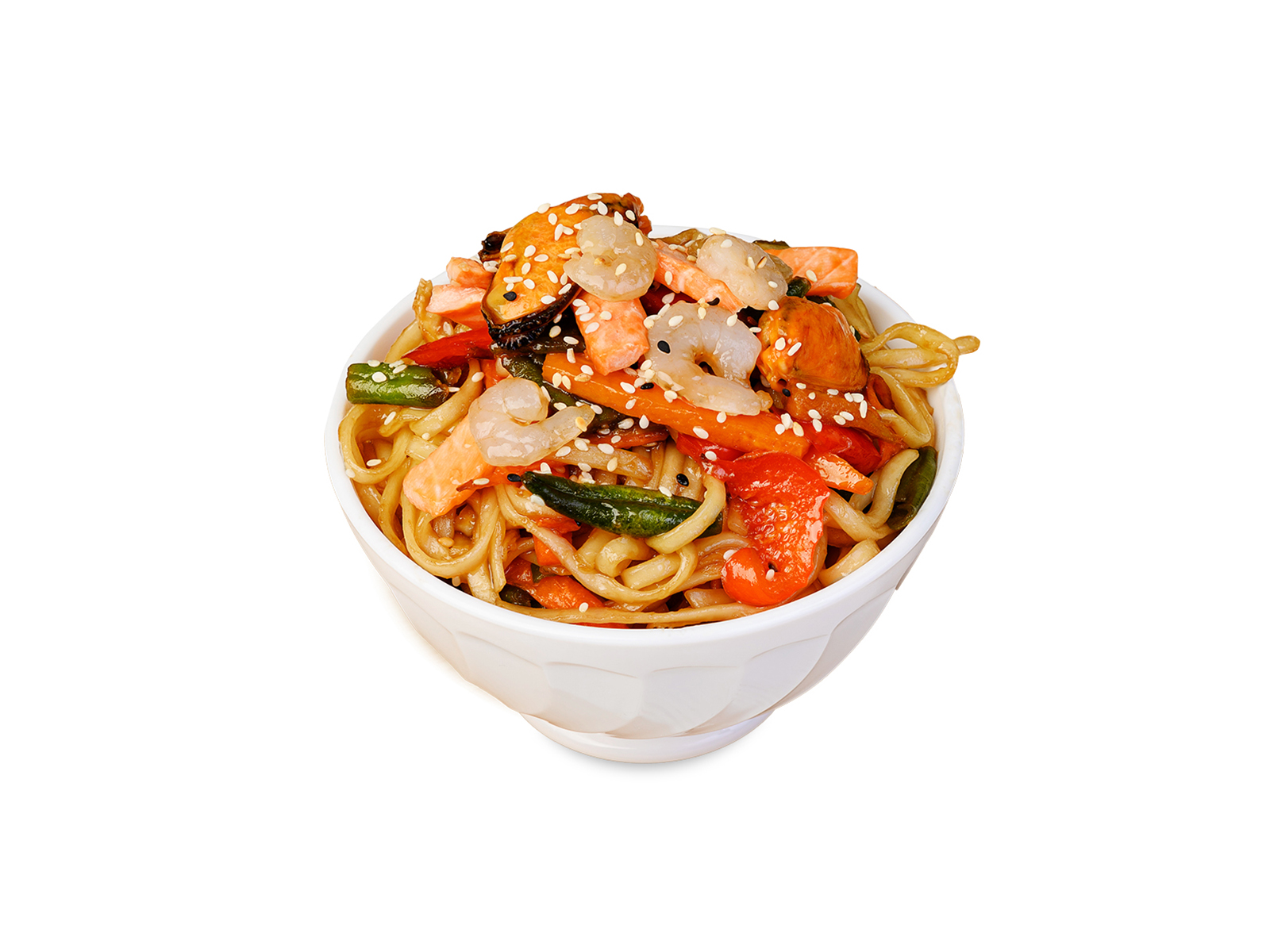Wok морепродукты (пшеничная лапша)