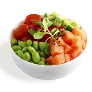 Поке с копченым лососем