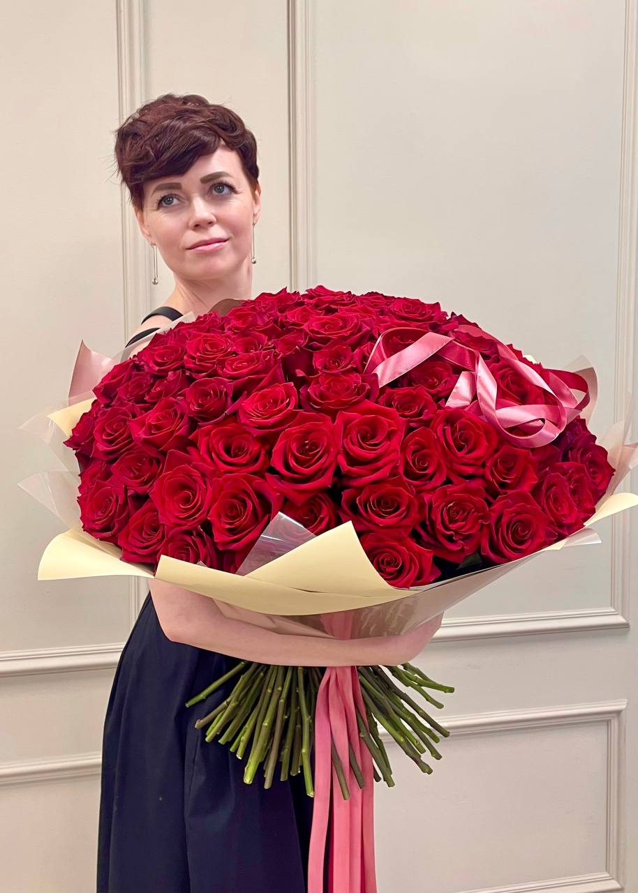 Букет из 101 розы Премиум