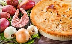 Пирог с рыбой и картофелем