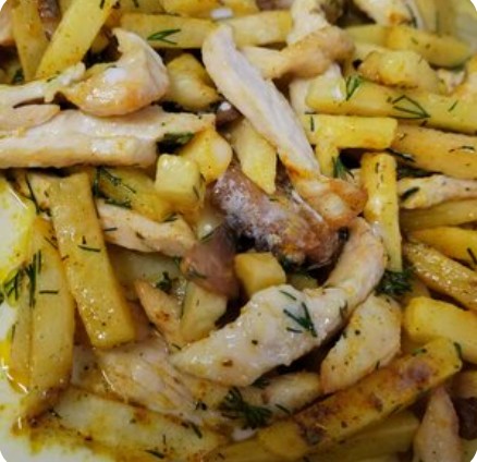 Картошечка с грибочками и курицей