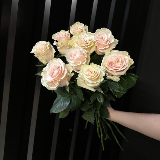 Букет из роз под ленту (9 шт.)