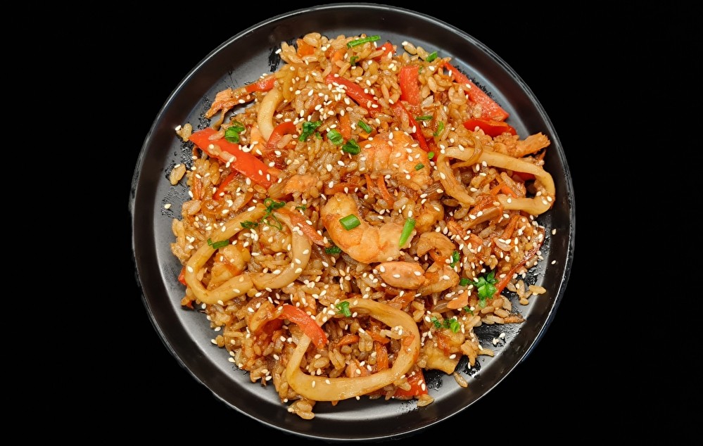 Рис с морепродуктами