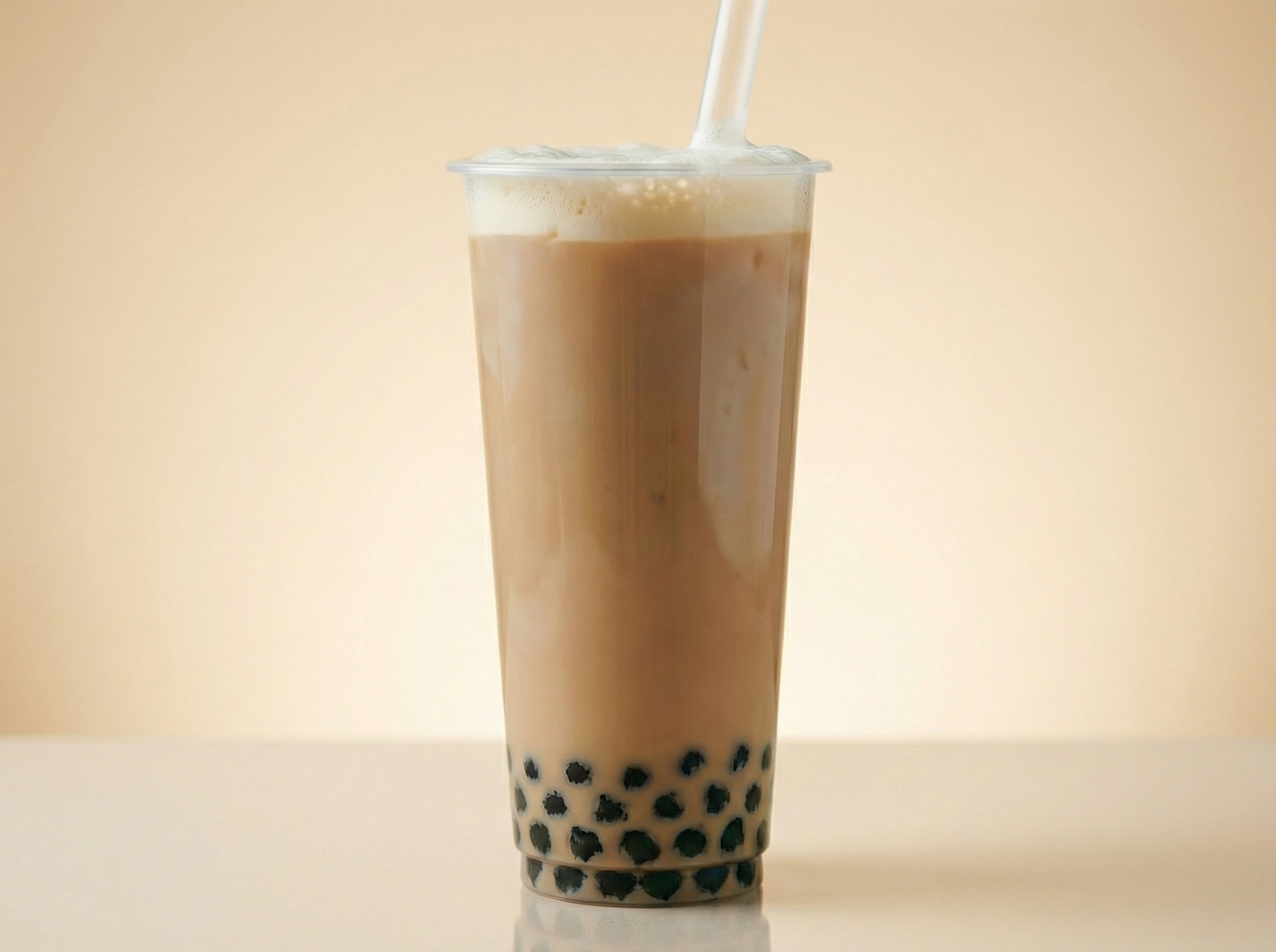 Карамельный латте с тапиокой