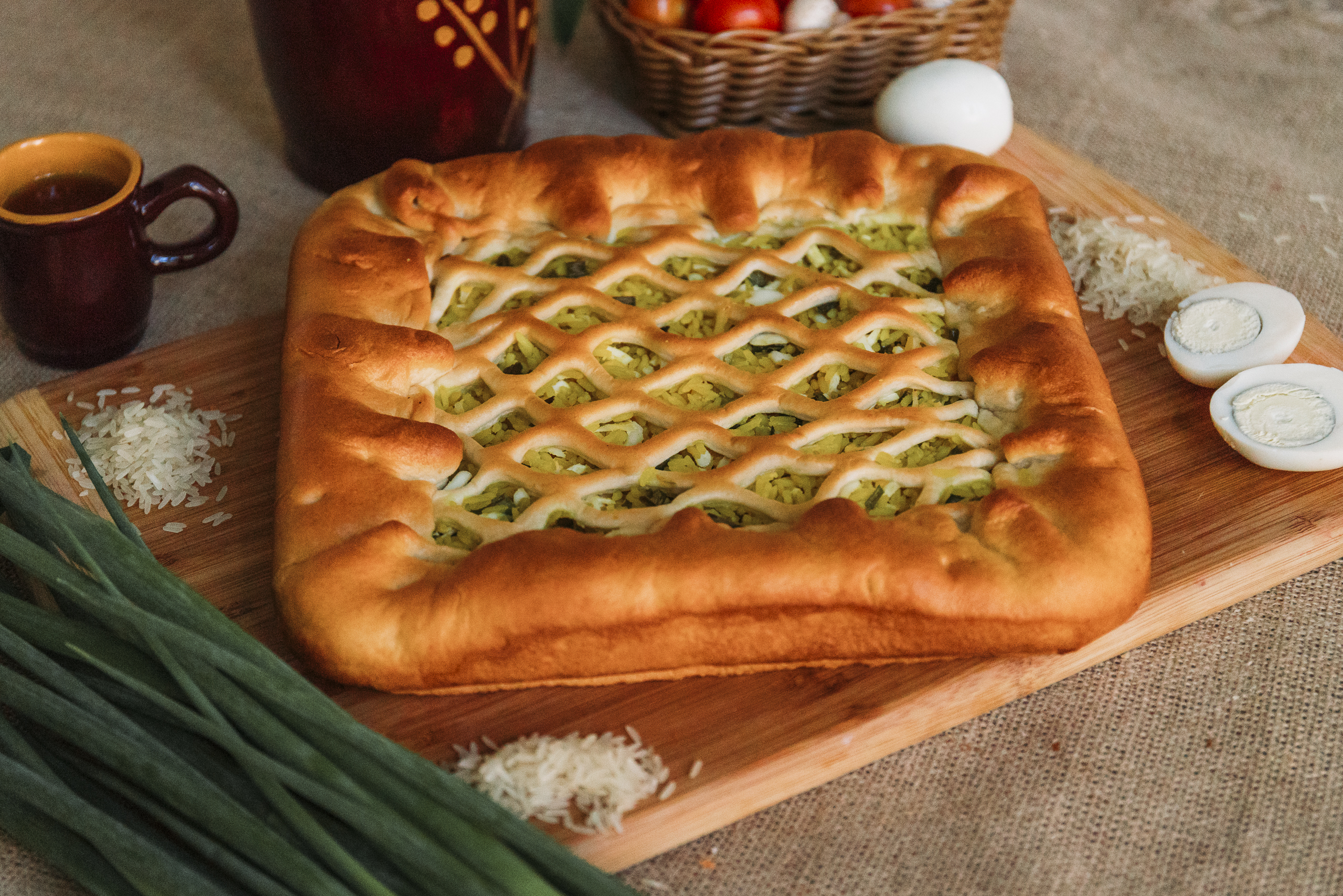 ПИРОГ С РИСОМ И ЯЙЦОМ