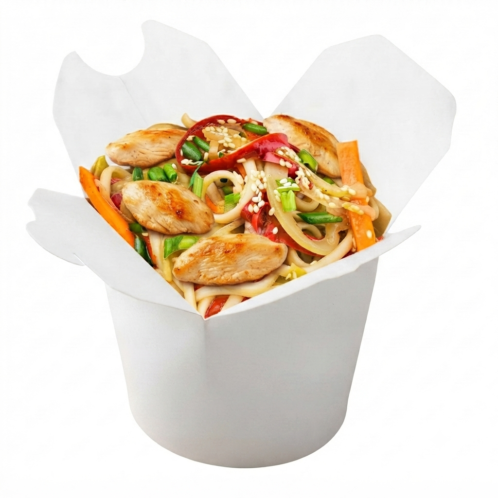 Wok c курицей соба сладкий чили