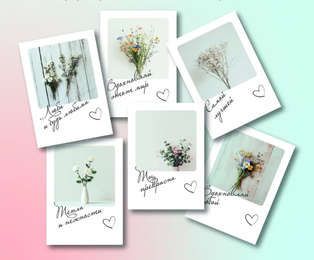 Мини-открытка с пожеланием