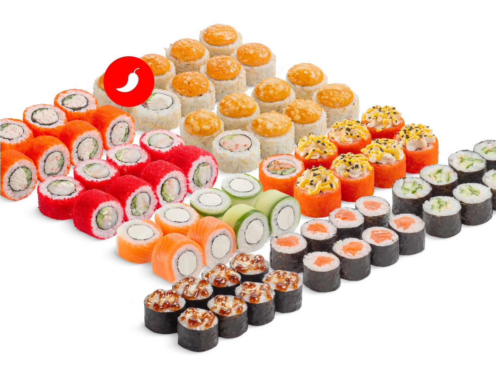 Сет Семейный со спайси соусом