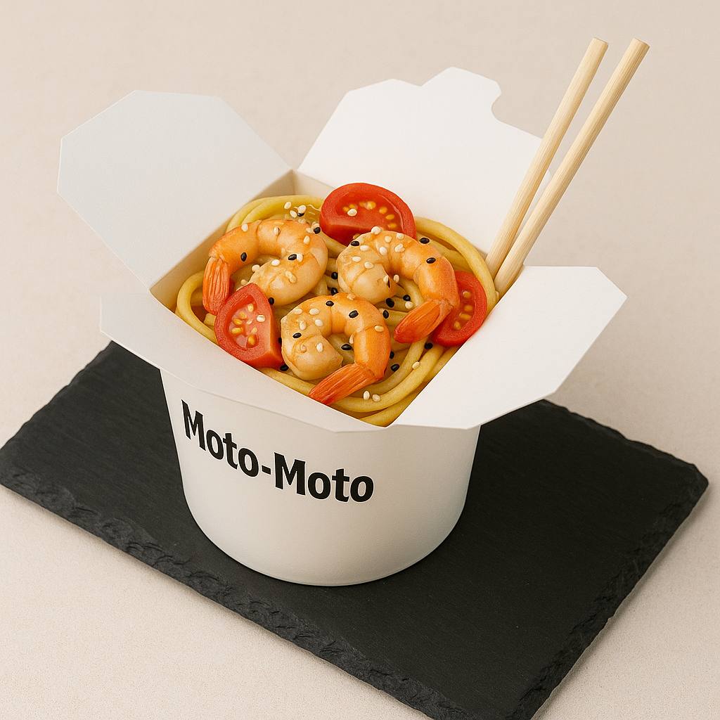 Wok с креветками