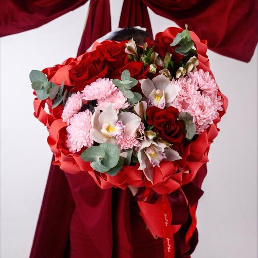 Авторский уникальный букет «Валентинка»