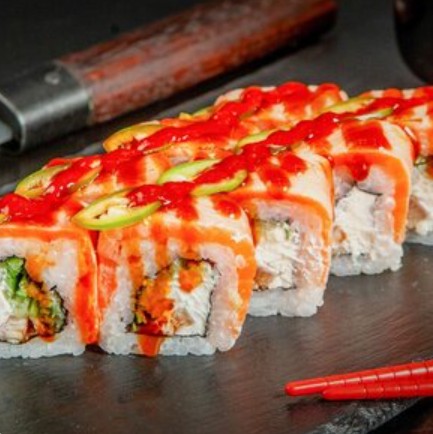 Ролл Токио с угрем и морским лососем premium